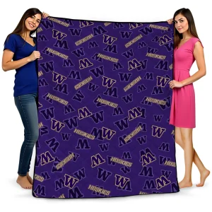 washington huskies solid classic purple quilt blanket best selling