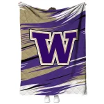 washington huskies wild lines purple white quilt blanket best selling