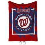 washington nationals block border red quilt blanket best selling