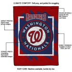 washington nationals block border red quilt blanket best selling