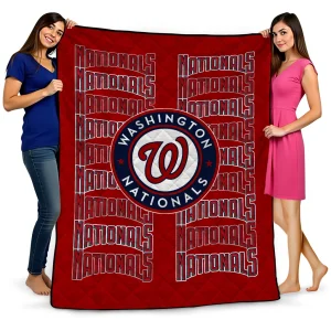 washington nationals bold red quilt blanket best selling
