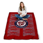washington nationals bold red quilt blanket best selling