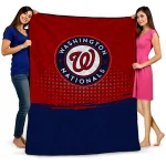 washington nationals dot illusion red quilt blanket best selling