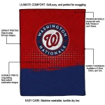 washington nationals dot illusion red quilt blanket best selling