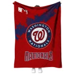 washington nationals league patch red quilt blanket best selling