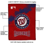 washington nationals league patch red quilt blanket best selling