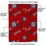 washington nationals sketch lines red quilt blanket best selling