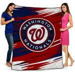 Washington Nationals Wild Lines Red White Quilt Blanket 1 washington nationals wild lines red white quilt blanket best selling