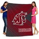 washington state cougars arrow layers crimson quilt blanket best selling
