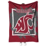 washington state cougars block border crimson quilt blanket best selling