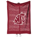 washington state cougars bold red crimson quilt blanket best selling