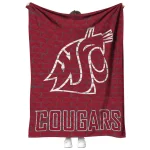 washington state cougars brick grid crimson quilt blanket best selling