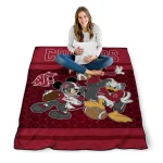 washington state cougars disney football crimson quilt blanket best selling
