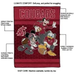 washington state cougars disney football crimson quilt blanket best selling