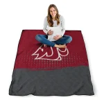 washington state cougars dot illusion crimson quilt blanket best selling