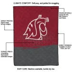 washington state cougars dot illusion crimson quilt blanket best selling