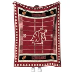 washington state cougars mickey player crimson quilt blanket best selling