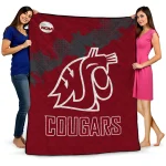 washington state cougars paint trail crimson quilt blanket best selling