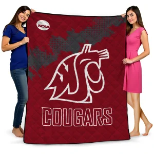 washington state cougars paint trail crimson quilt blanket best selling