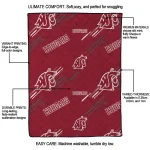 washington state cougars sketch lines crimson quilt blanket best selling