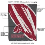 washington state cougars stroke art crimson white quilt blanket best selling