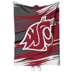 washington state cougars wild lines crimson white quilt blanket best selling