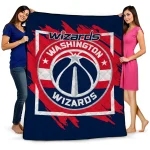 washington wizards block border blue quilt blanket best selling