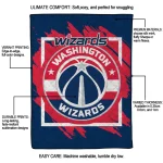 washington wizards block border blue quilt blanket best selling