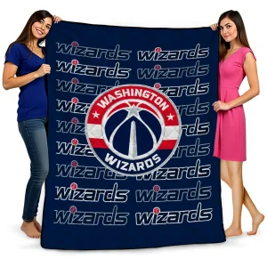 washington wizards bold red blue quilt blanket best selling