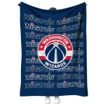 washington wizards bold red blue quilt blanket best selling
