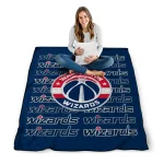 washington wizards bold red blue quilt blanket best selling