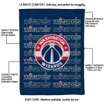 washington wizards bold red blue quilt blanket best selling