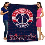 Washington Wizards Brick Grid Blue Quilt Blanket 1 washington wizards brick grid blue quilt blanket best selling