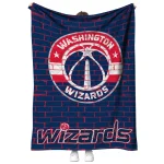 washington wizards brick grid blue quilt blanket best selling