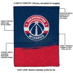 washington wizards dot illusion blue quilt blanket best selling