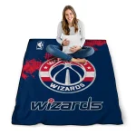 washington wizards nba grunge blue quilt blanket best selling