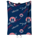washington wizards sketch lines blue quilt blanket best selling