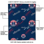 washington wizards sketch lines blue quilt blanket best selling