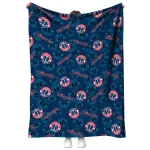 washington wizards solid classic blue quilt blanket best selling