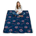washington wizards solid classic blue quilt blanket best selling