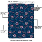 washington wizards solid classic blue quilt blanket best selling