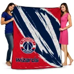 Washington Wizards Stroke Art Blue White Quilt Blanket 1 washington wizards stroke art blue white quilt blanket best selling