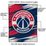 washington wizards wild lines blue white quilt blanket best selling
