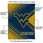 west virginia mountaineers arrow layers blue quilt blanket best selling
