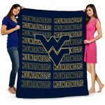 West Virginia Mountaineers Bold Red Blue Quilt Blanket 1 west virginia mountaineers bold red blue quilt blanket best selling