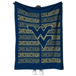 west virginia mountaineers bold red blue quilt blanket best selling