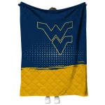 west virginia mountaineers dot illusion blue quilt blanket best selling
