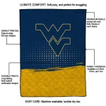 west virginia mountaineers dot illusion blue quilt blanket best selling