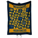 west virginia mountaineers helmet heart blue quilt blanket best selling
