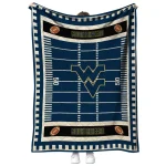 west virginia mountaineers mickey player blue quilt blanket best selling